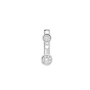 Idyl Jade medium stud earring in white gold